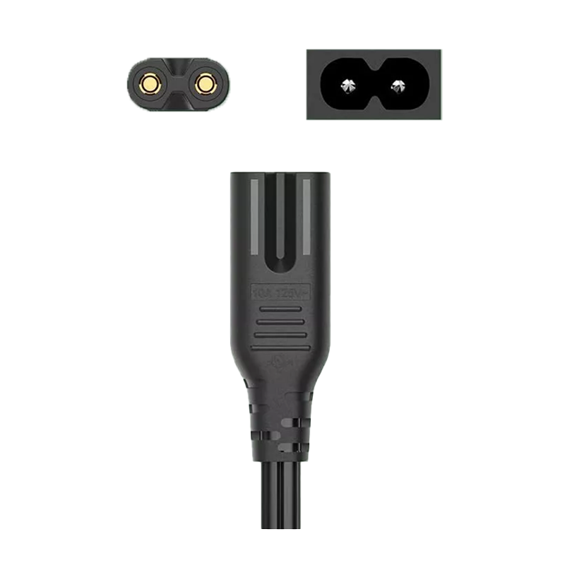 US 2 pin plug power cord